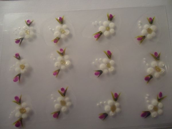 Adesivos para unhas de flores
