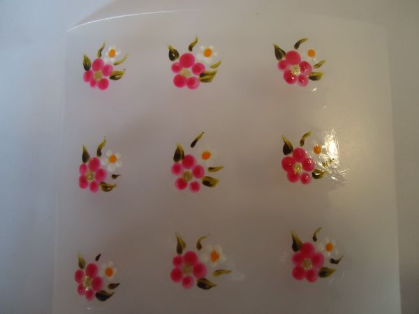 Adesivos para unhas de flores