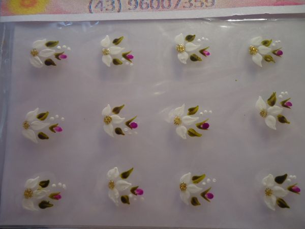 Adesivos para unhas de flores
