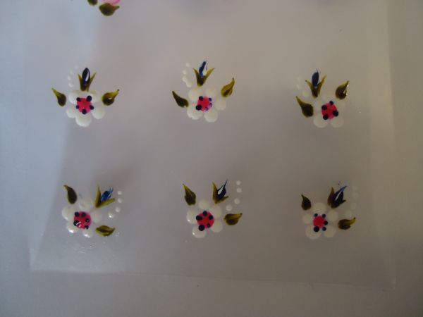 Adesivos para unhas de flores