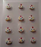 Adesivos para unhas de cup cake