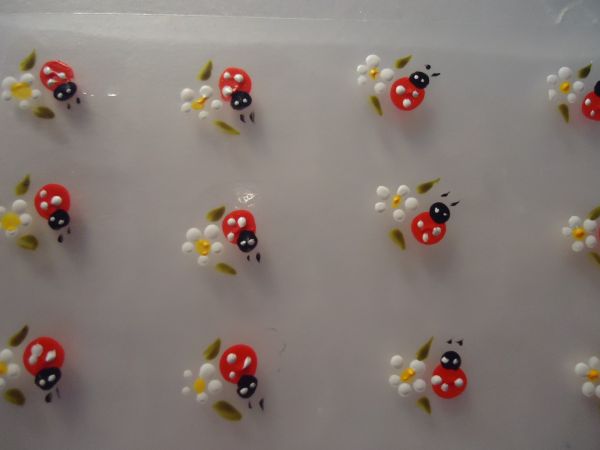 Adesivos para unhas joaninha