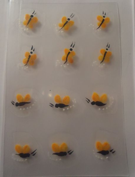 Adesivos para unhas de borboletas